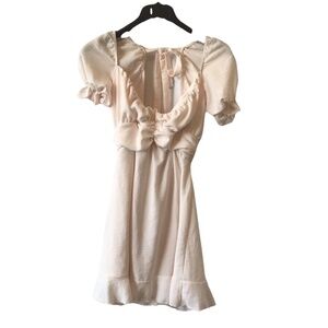 Lucy In The Sky Alice Fit And Flare Dress Womens Size M Tie Back Light Pink